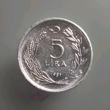 ​5 lire Turchia 1981 - 100°