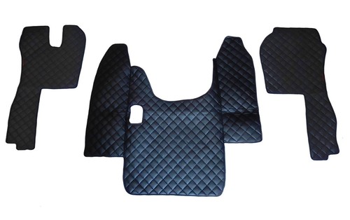 Tappetini eco pelle nera - pelle,