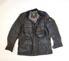 MINT | $695 BELSTAFF ROADMASTER GIACCA NERA 44 XS X SMALL COTONE CERATO ITALIA