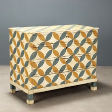 Cassettone Umbertino Antico Abete Noce 4 Cassetti Italia XIX Secolo Originale