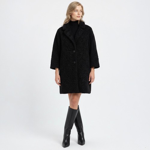 Nwot zara black boucle - black,
