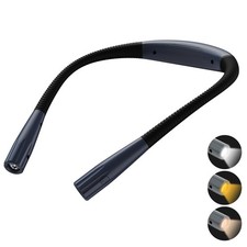 Lampada da Lettura del Collo Ricaricabile 3 Colori e 3 Livelli di Luminosità