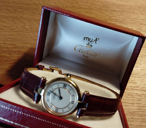 Cartier paris vermeil quartz - cartier,