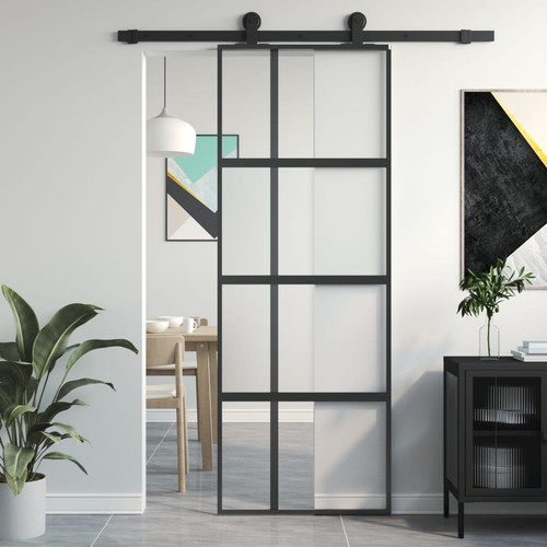 Vidaxl porta scorrevole nera - vidaxl,