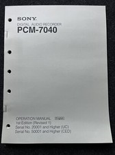 SONY PCM-7040 registratore dati manuale operativo manuale