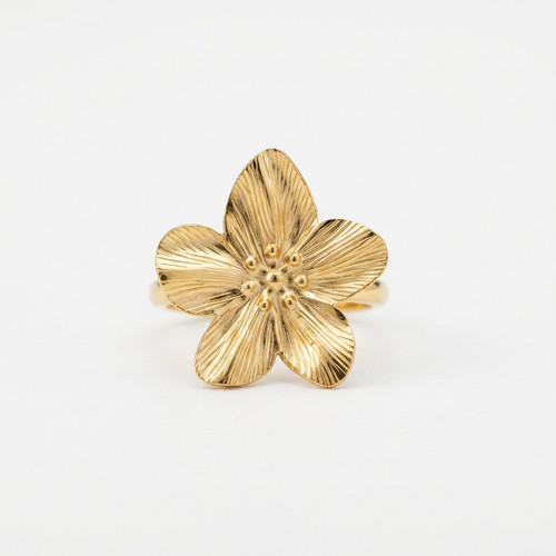 Anello oro fiore - , plumeria