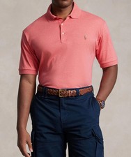 Ralph Lauren Men's SZ XL-Tall Pink Heather soft touch Pima Cotton Polo