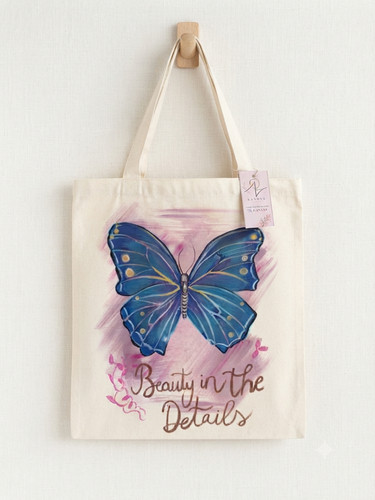 Borsa tote farfalla - tote, blu