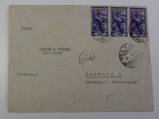 1953 lettera ditta JOST+TRIESTE-GERMANIA+L.20x3 ITALIA LAVORO-A302