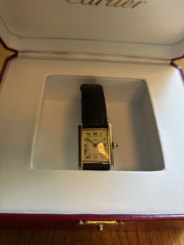 Cartier tank vermeil quarzo - cartier,