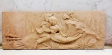 pannello decorativo in terracotta bassorilievo