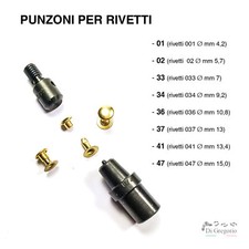 Punzone per rivetti - , ribattini