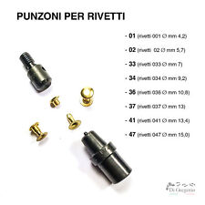 Punzone per rivetti ribattini