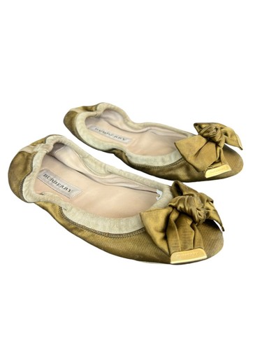 Ballerine burberry verde oro - burberry,