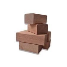 Blocchi di Legno in Okumè per Intaglio a Mano, 10 pezzi, lunghezza  9/16 cm