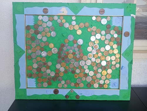Quadro con monete miste del - quadro,