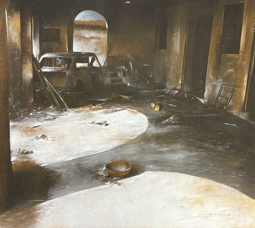 Dipinto olio tavola antonio - tavola,