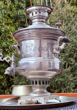 Raro antico set urna samovar