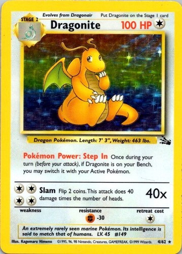 Pokemon tcg fossil dragonite - pokemon,