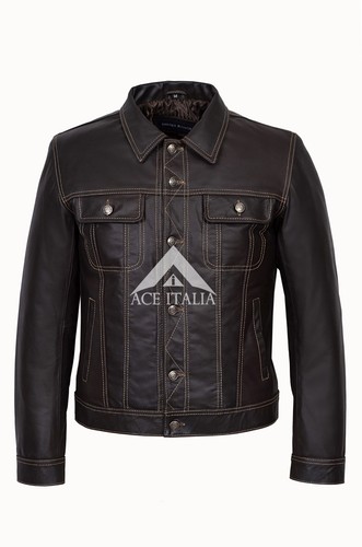 Giacca uomo trucker marrone - uomo,