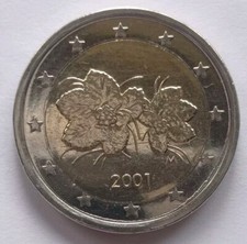 FINLANDIA MONETA 2 EURO 2001 - FIORI E BACCHE - PERFETTE CONDIZIONI QFDC