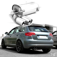 Scarico sportivo Fox Audi A3 tipo 8P Quattro Sportback 1.8l 2.0l 3.2l 2.0l TDI 2x90mm