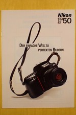 Nikon F50 reflex, depliant A4