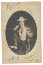 GIAPPONE JAPAN DONNA VESTITA DA UOMO VIAGGIATA 1903 FP #1713