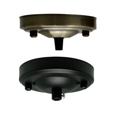 Lampada a sospensione fissaggio a baldacchino rosetta da soffitto nero verde ottone