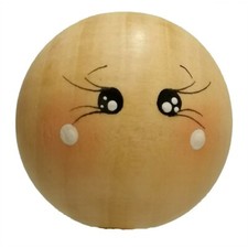 Viso in legno dipinto cm 3