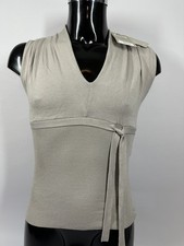 Top Kookai maniche corte beige taglia 1 nuovo con etichette *P&P gratis*