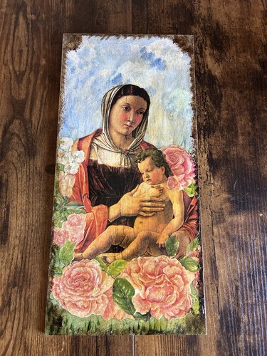Handmade decoupage art - handmade, madonna