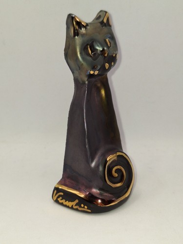 Gattino scultura in maiolica - -,