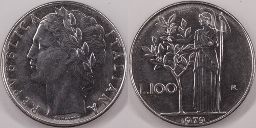 Italy 1979 100 - lire, km#