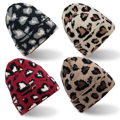 Berretto donna con leopardo