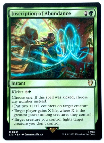 Mtg iscrizione abbondanza - iscrizione, di