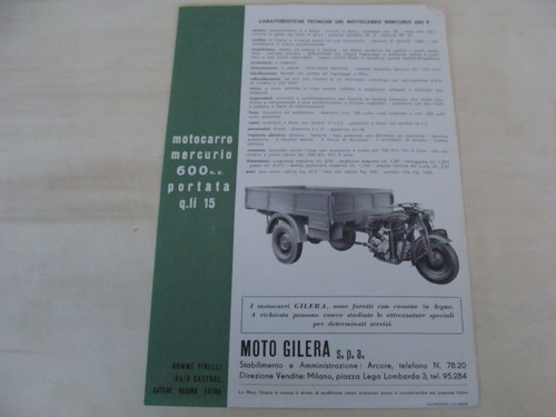 Brochure gilera motocarro - brochure,