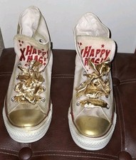 LE PIÙ RARE ! Converse Gold Happy Xmas ALL STAR Limited Edition NUM. 28/280