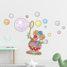 Adesivo murale clown colorato