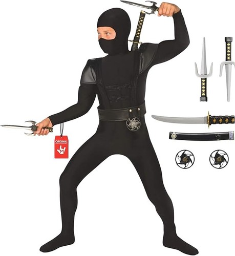 Costume ninja nero - nero, +