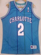 CHARLOTTE HORNETS 2 L. JOHNSON NBA U.S.A. Champion Vintage Shirt Basketball XL