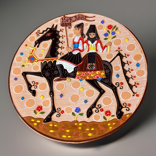 Piatto decorativo ceramica - piatto,