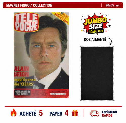 Magnet frigo alain - delon,