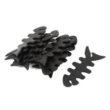 10 Pezzi Nero Gomma Osso di