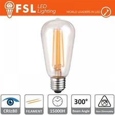 Lampada E27 Edison Vintage LED Filamento 6W 4000K Risparmio Energetico