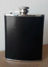 Vintage Fiaschetta Whisky Grappa Tascabile Acciaio Stainless Steel 6 oz Pelle 