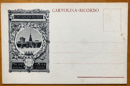Cartolina ricordo esposizioni - ricordo,