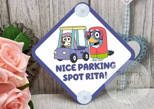 Insegna auto bluey bambino a - insegna,