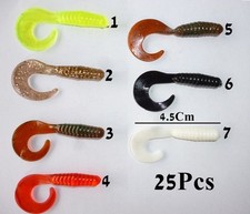 25 grub 4.5cm falcetti gomma esca artificiale pesca trota lago spinning 1224839