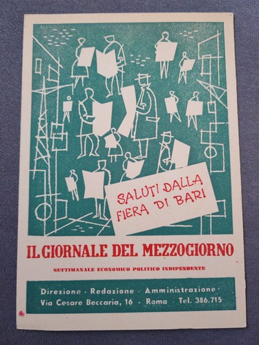 Cartolina pubblicitaria anni - cartolina,